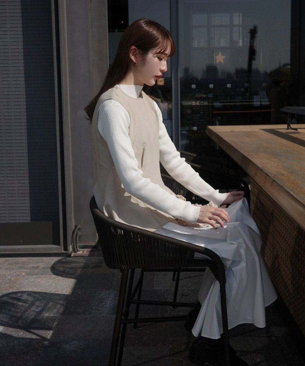 Green Parks AnriettMusee  リブニットドッキングワンピース 