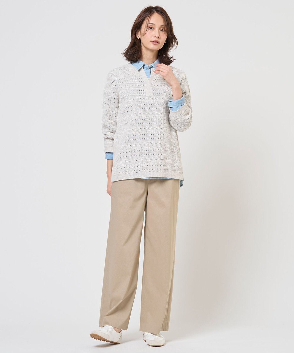 J.PRESS LADIES S CROCHET LIKE PATTERN スッキパー ニット 