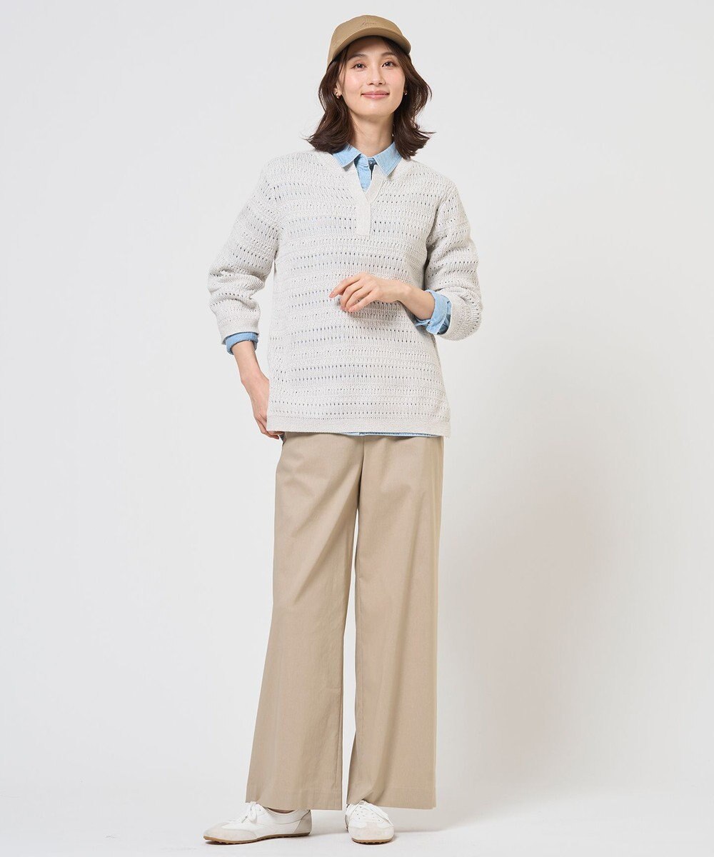 J.PRESS LADIES S CROCHET LIKE PATTERN スッキパー ニット 