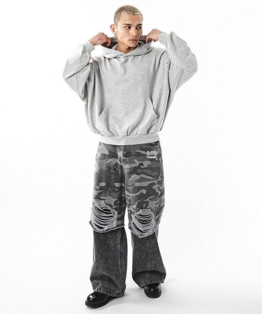 WEGO 【ユニセックス着用ITEM】バルーンクロップドプルパーカー 