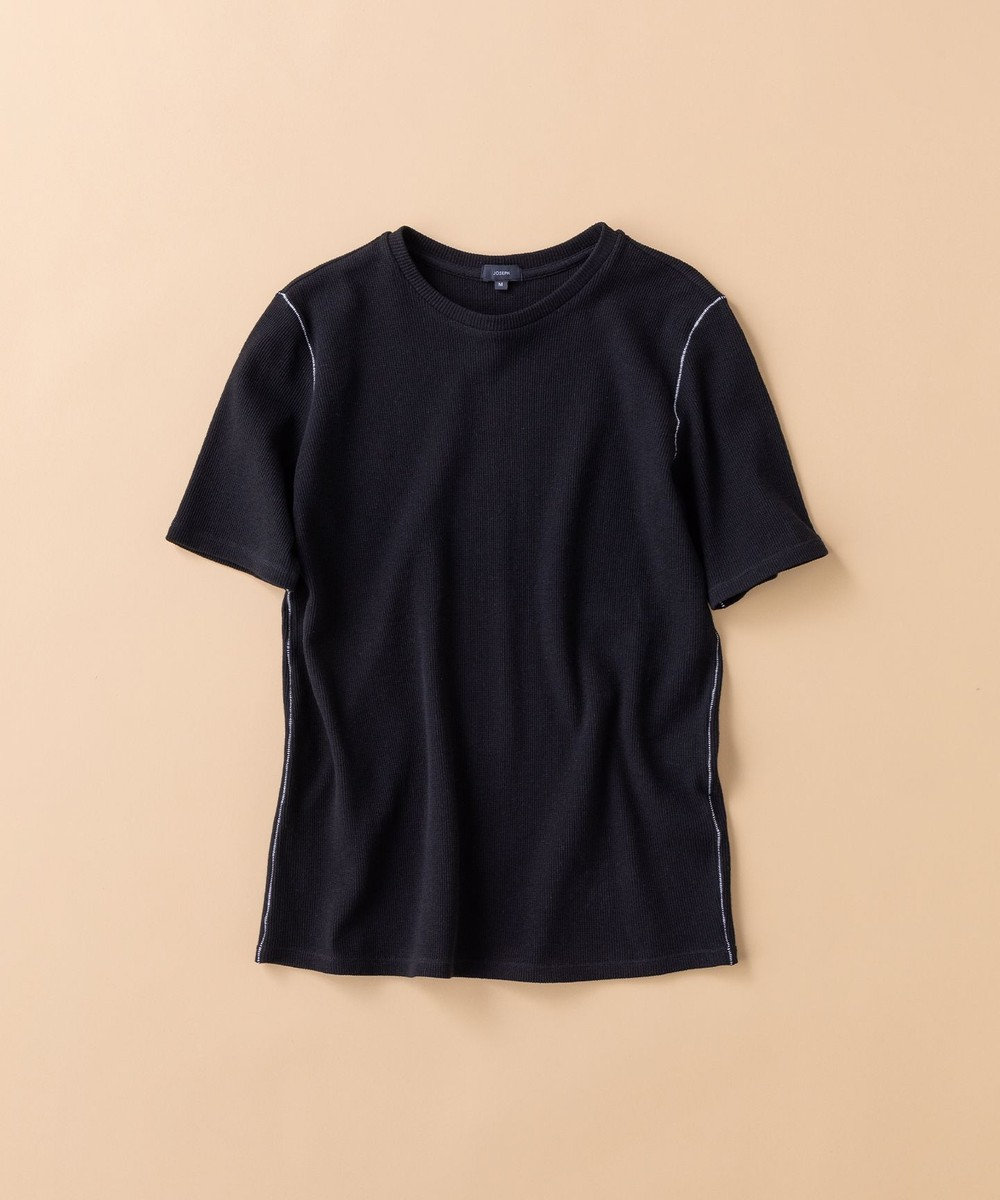 JOSEPH 【洗える】ドライワッフル　Tシャツ ブラック系