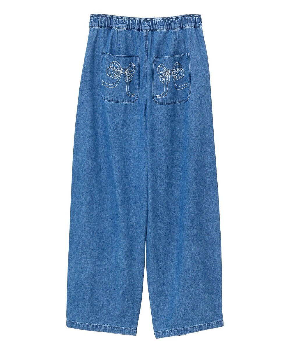 Green Parks ・ＤＯＵＢＬＥ　ＦＬＡＧＳリボン刺繍ポケットデニ 