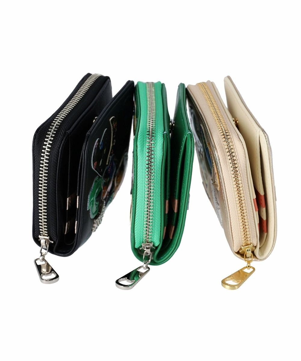 tsumori chisato CARRY tcパッチワーク ラウンドファスナー2つ折り財布 