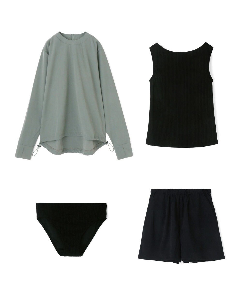 San-ai Resort（三愛水着楽園） 【WEB限定】ラッシュガード付き4点セット水着 9号11号13号【BeachQueen(ビーチクイーン）】 