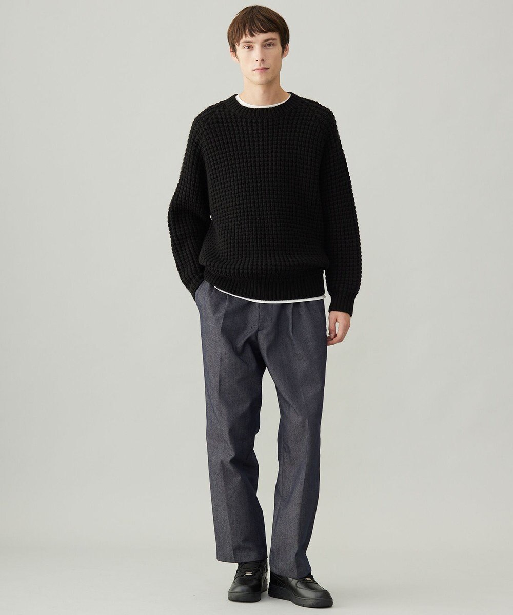 UNFILO MENS 【男女兼用】ウールポップコーン クルーネック ニット 