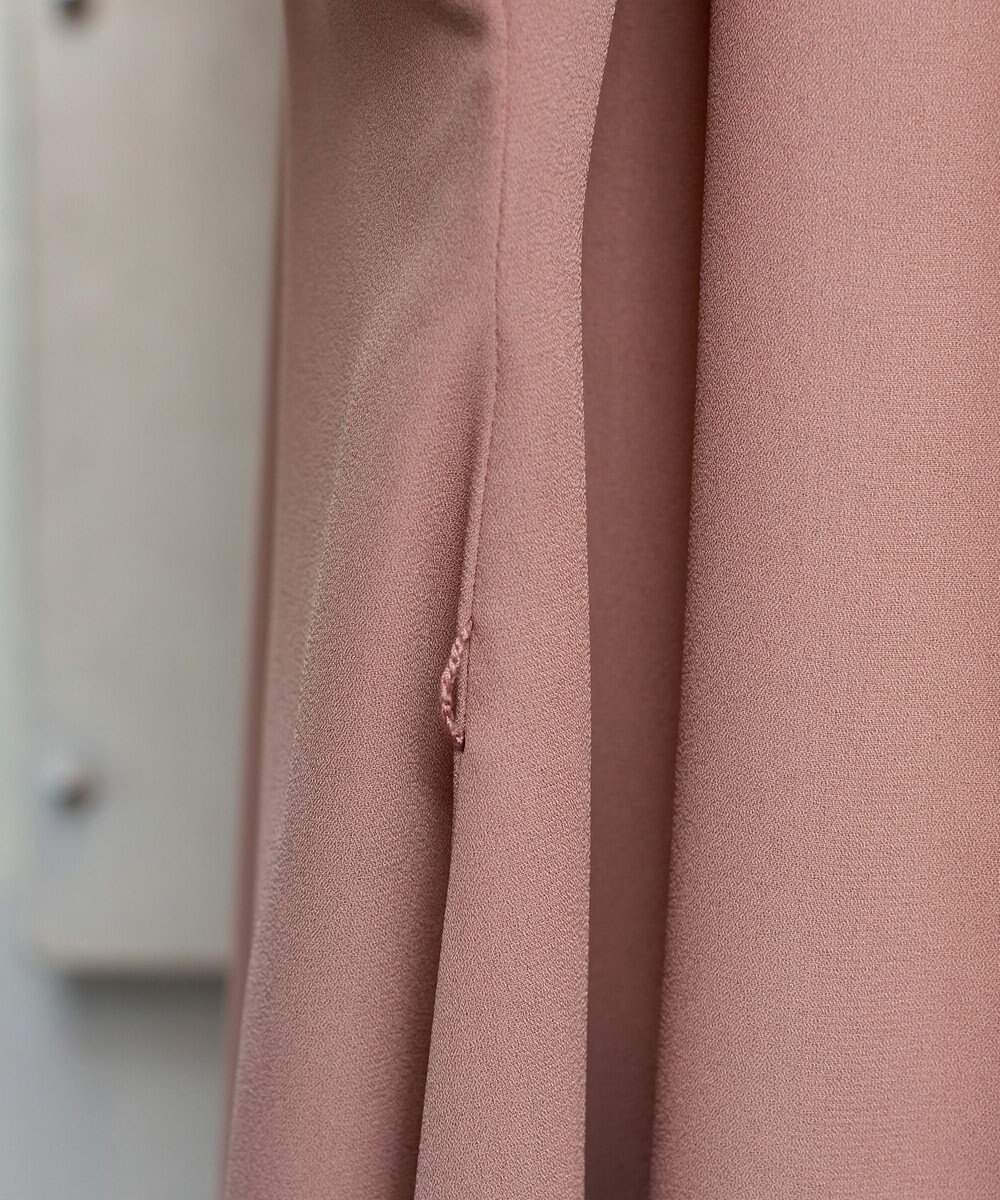 Tiaclasse L 【洗える】フレンチスリーブシャツチュニックブラウス 