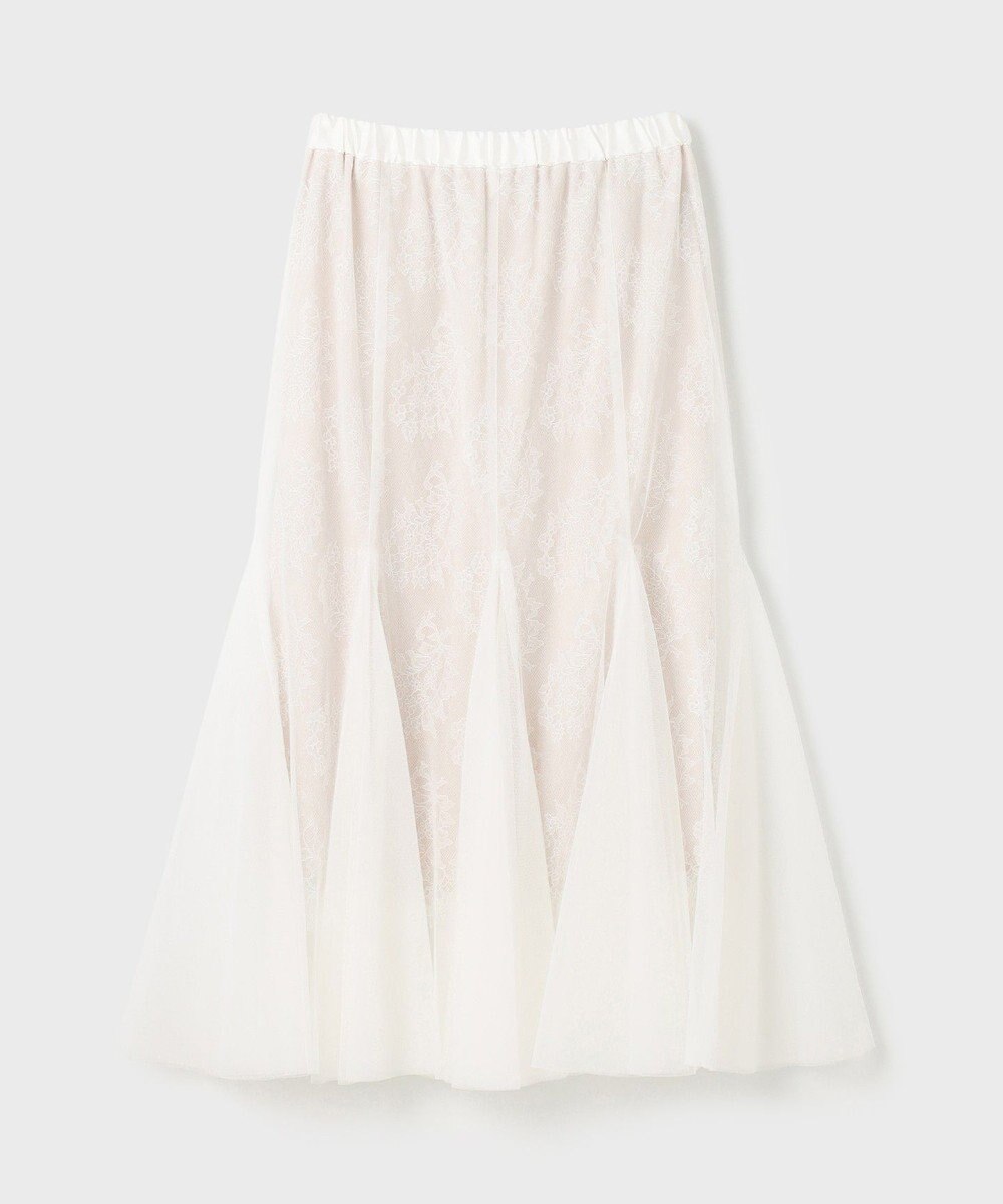 GRACE CONTINENTAL レースレイヤードチュールスカート 