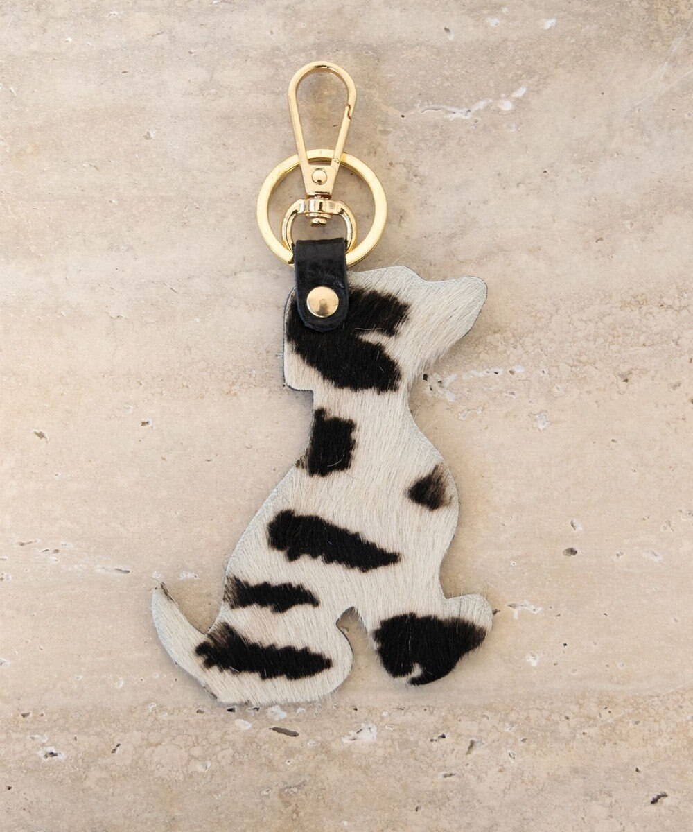 INTER-CHAUSSURES 【ANDREA CARDONE】イヌ型レザーキーチャーム 