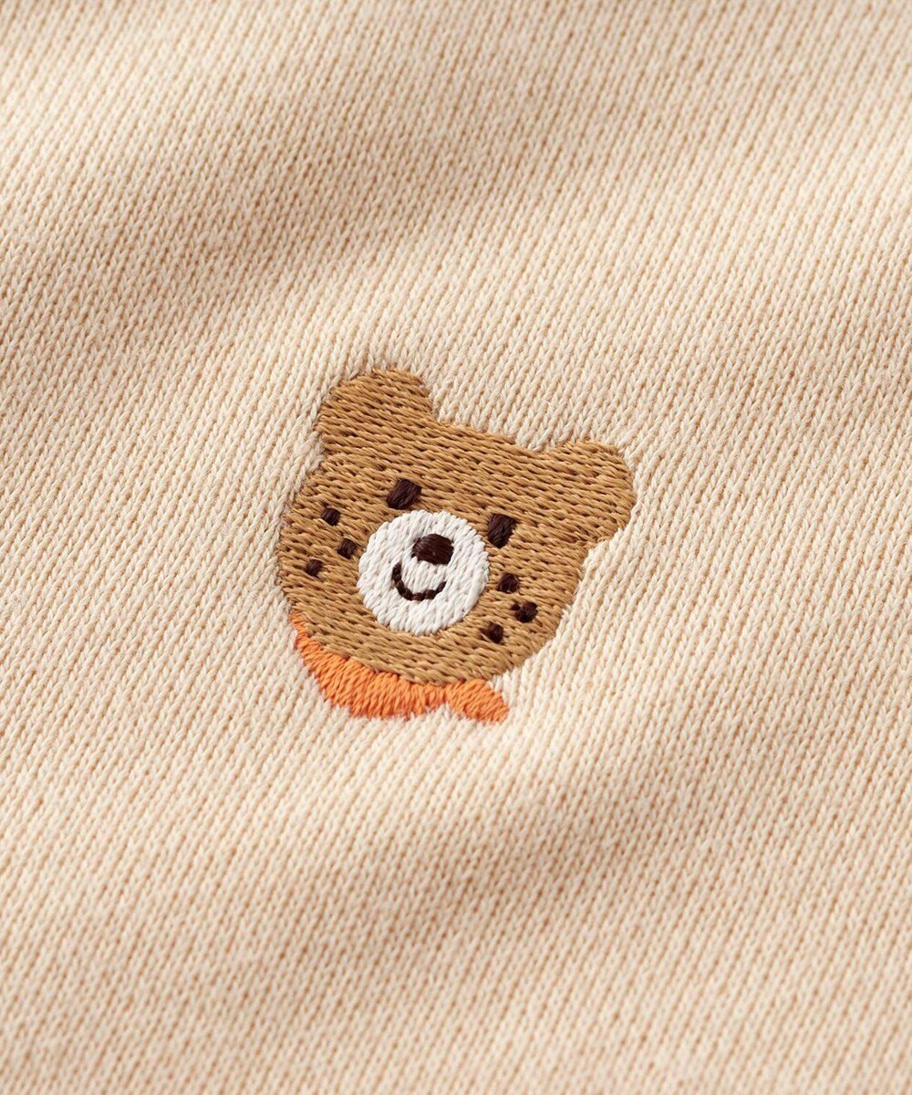 MIKI HOUSE HOT BISCUITS 【70-120cm】【Everyday Series】ワンポイント くすみカラー裏毛パイルトレーナー 