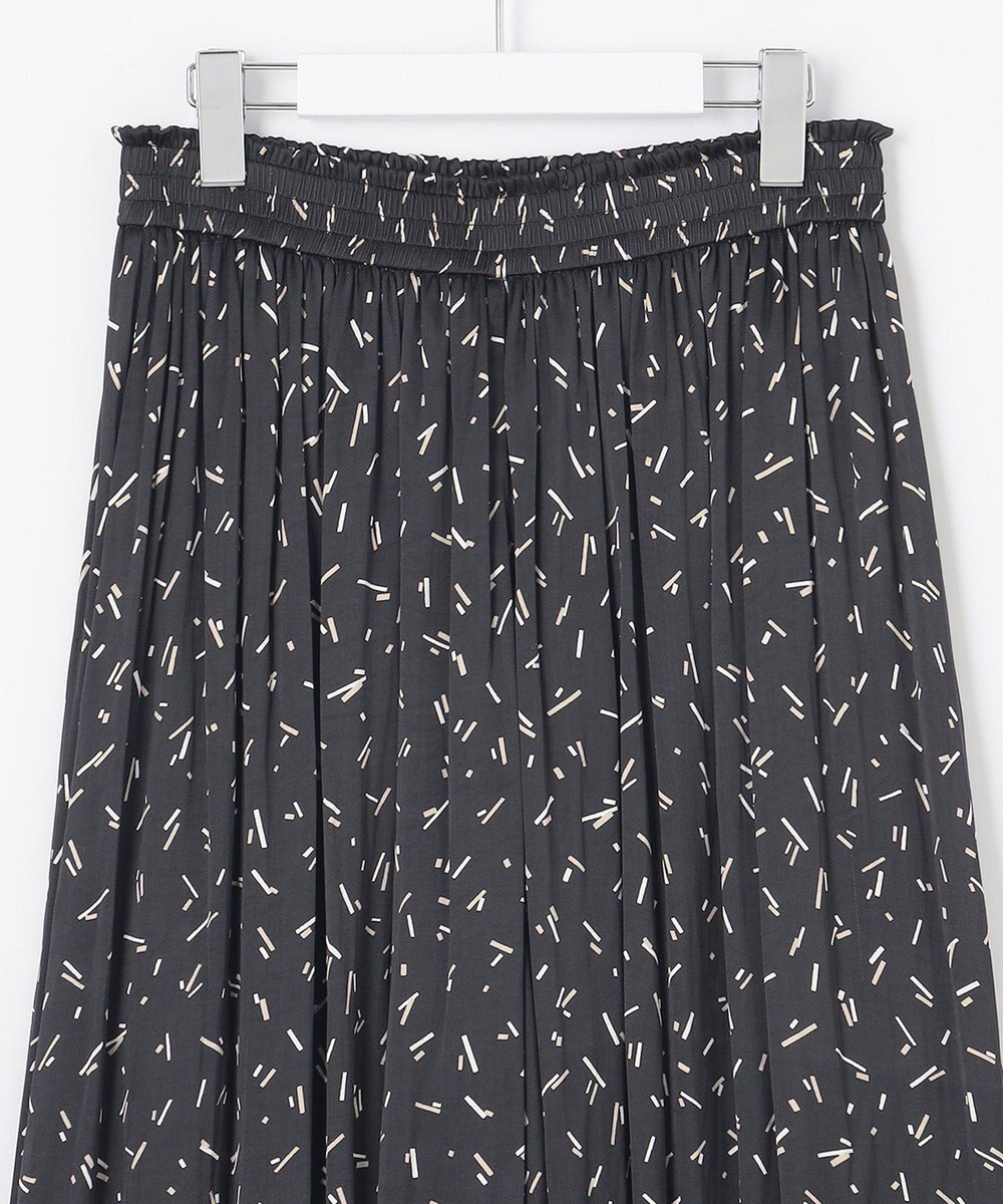 自由区 L 【ウエストゴム・長さ調整可・洗える】ビンテージサテンプリント柄 ガウチョパンツ 