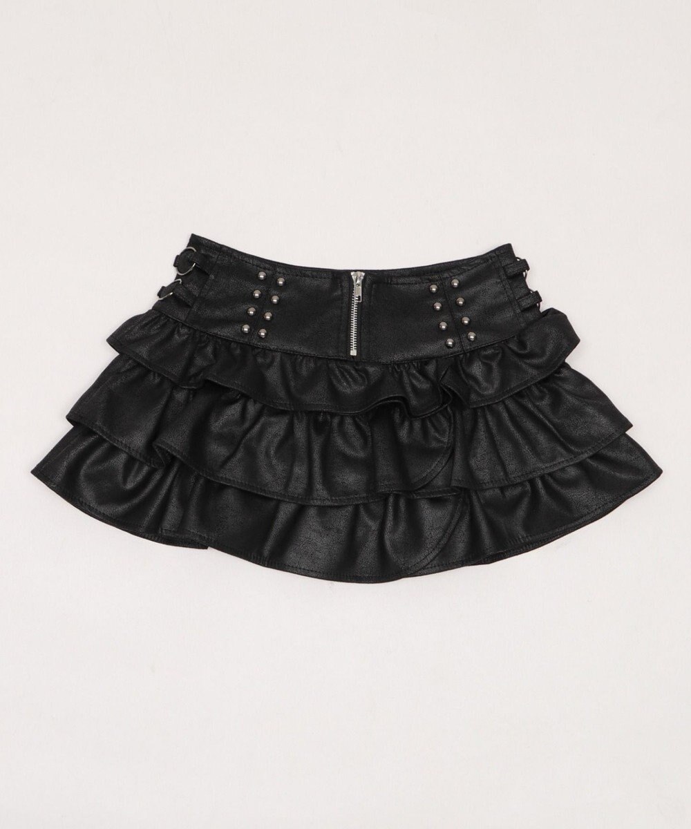 WEGO スタッズフリルティアードミニスカパン 