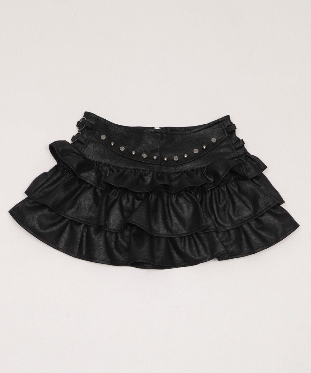 WEGO スタッズフリルティアードミニスカパン 