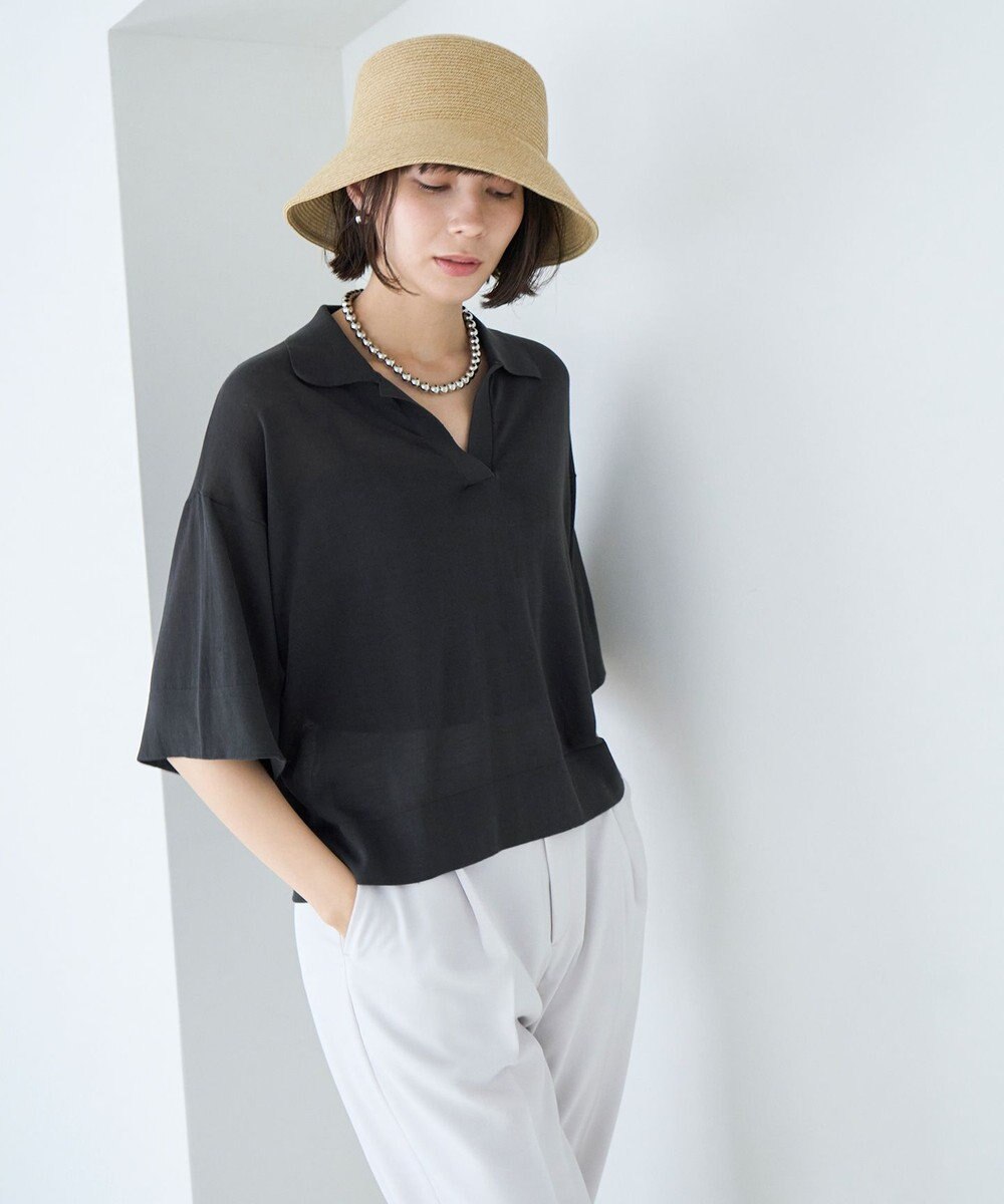 UNFILO L フロスティコットン スキッパーニット 