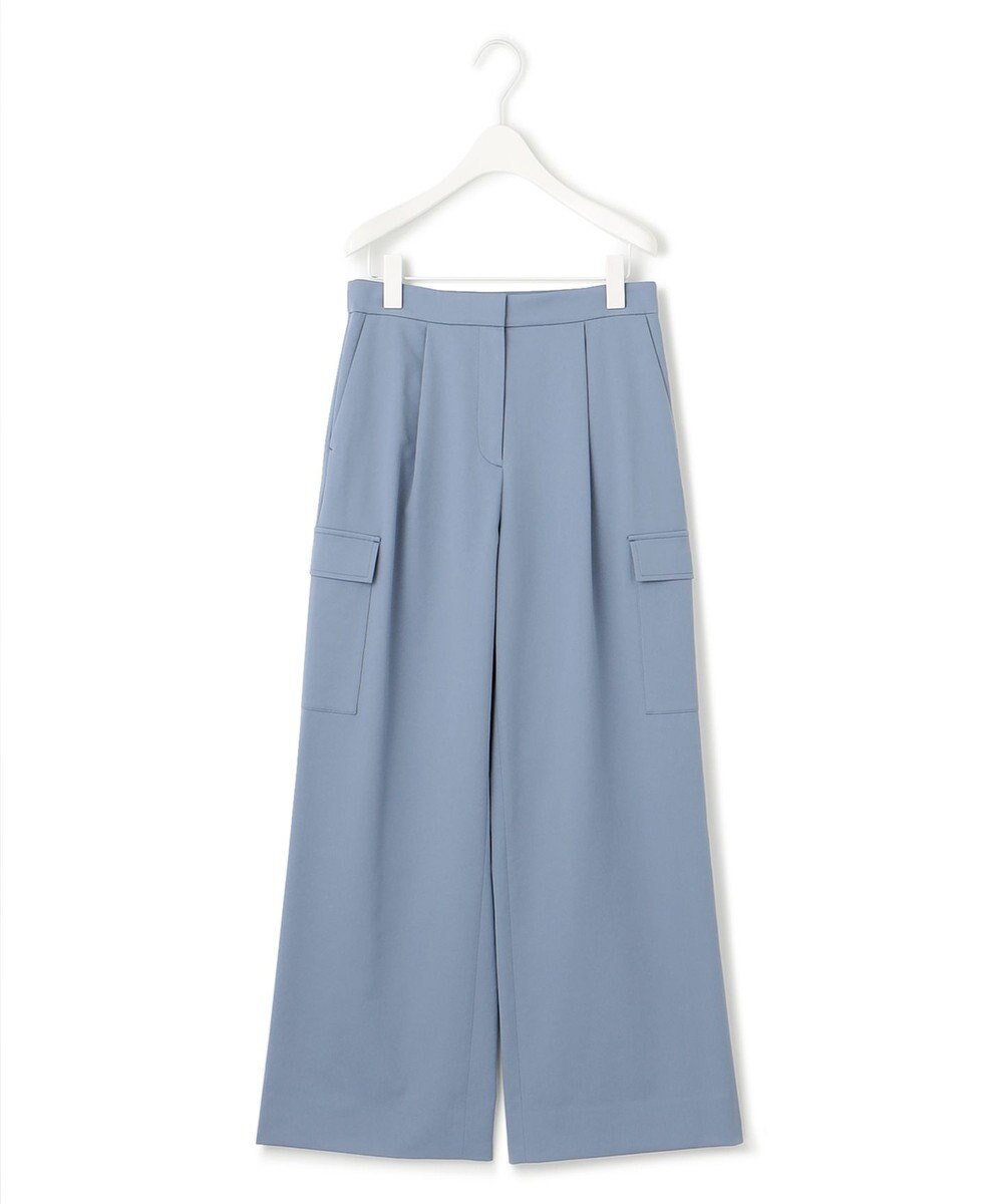 ICB 【UVカット・吸水速乾・洗える】シェルタリングドライサテン  ワイドストレートカーゴパンツ 