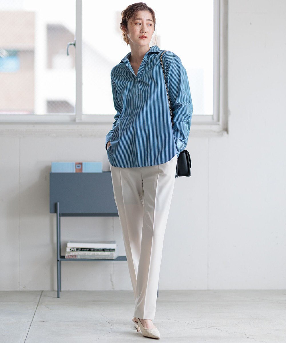 23区 【Oggi4月号掲載/洗える】CANCLINI スキッパー シャツ 