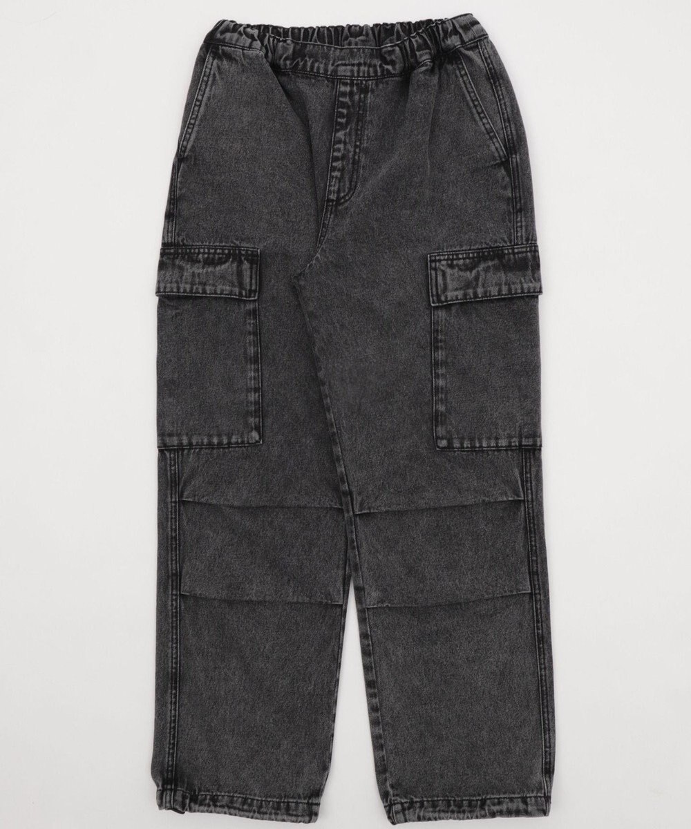 WEGO 【KIDS/150cm/160cm/ウエストゴム】デニムイージーカーゴパンツ（JUNIOR） 