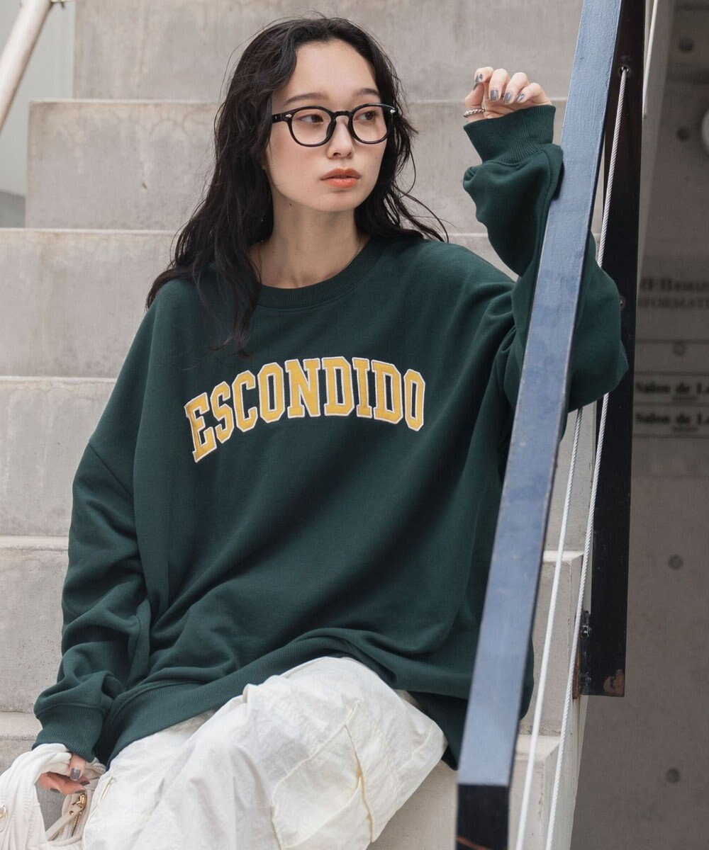 WEGO ヘビーウエイト刺繍グラフィックプルオーバー 