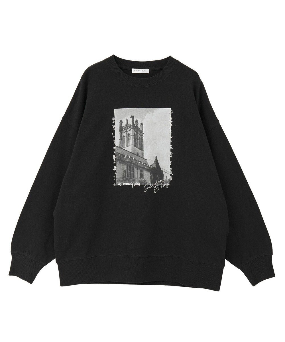 AMERICAN HOLIC ハンドストロークフォト裏毛プルオーバー 