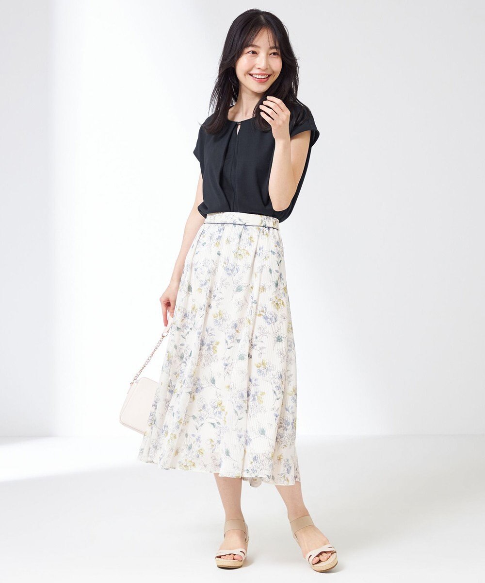 ANY SIS S 【美人百花7月号掲載】ファジーカラーフラワー スカート 