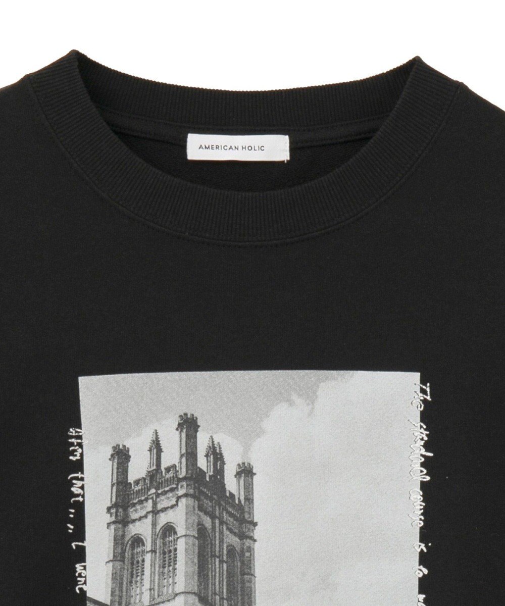 AMERICAN HOLIC ハンドストロークフォト裏毛プルオーバー 