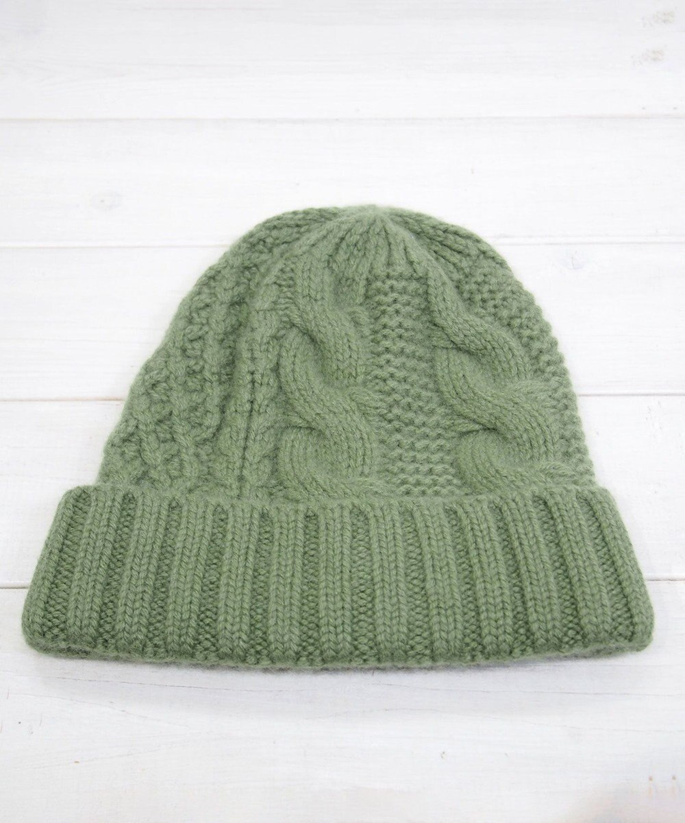 石田製帽 〈新色追加！〉カシミヤニット アラン編みワッチN ニット帽 