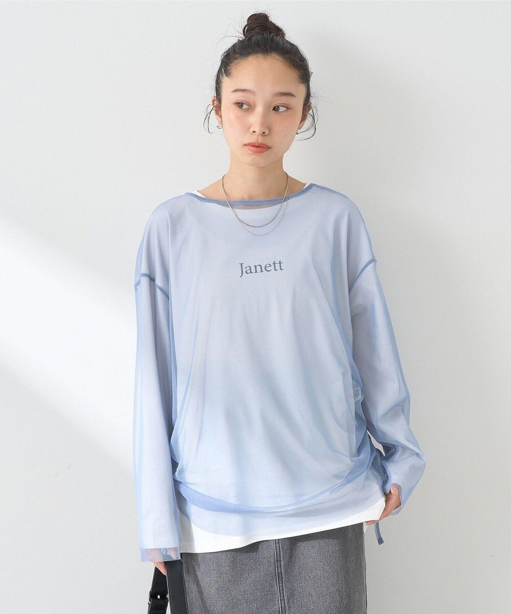 earth music&ecology ＳＥＴ２点ドロストシアープルオーバー＋ロゴＴｅｅ 