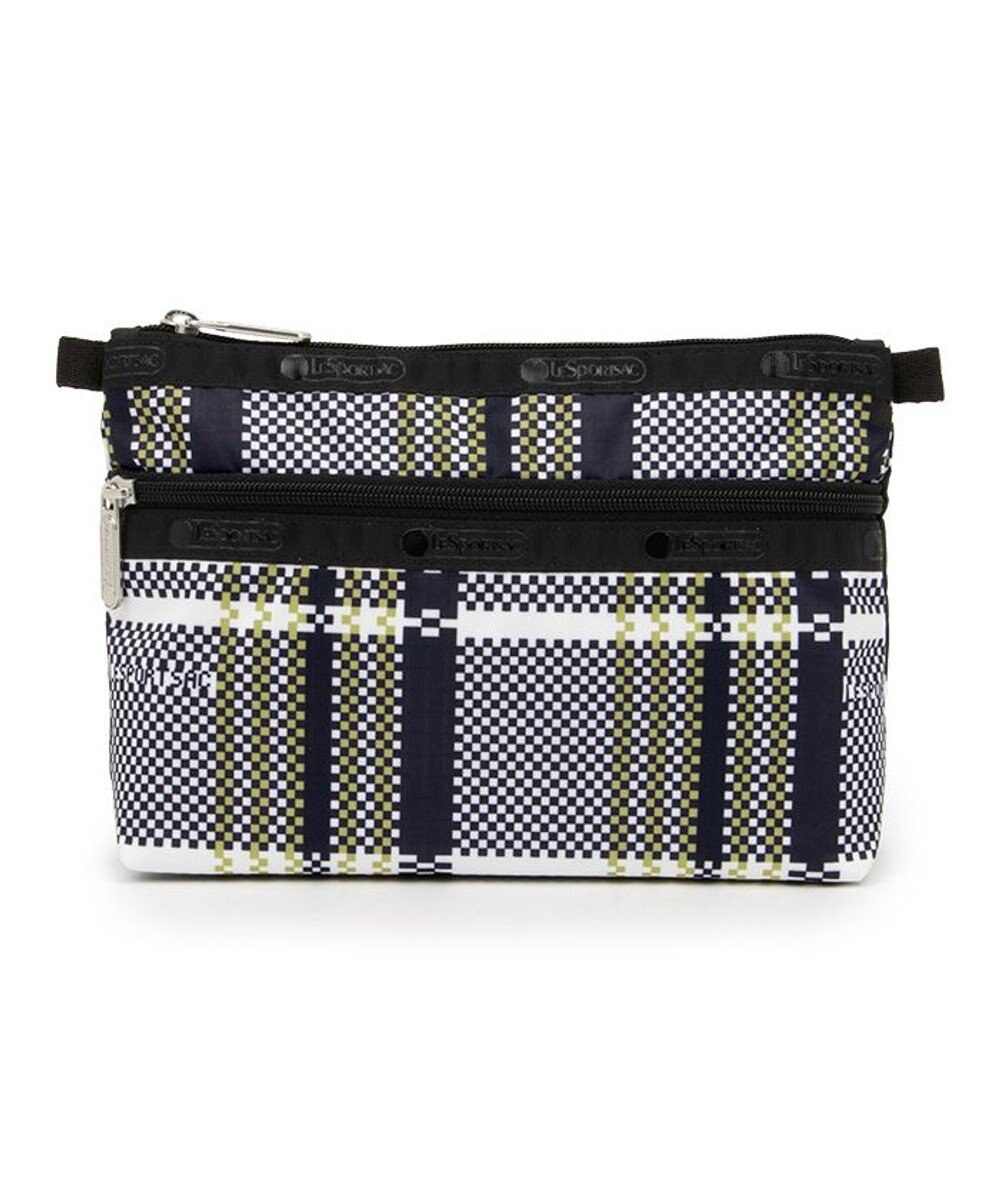 LeSportsac COSMETIC CLUTCH/ピクセルスクランブルチェック 