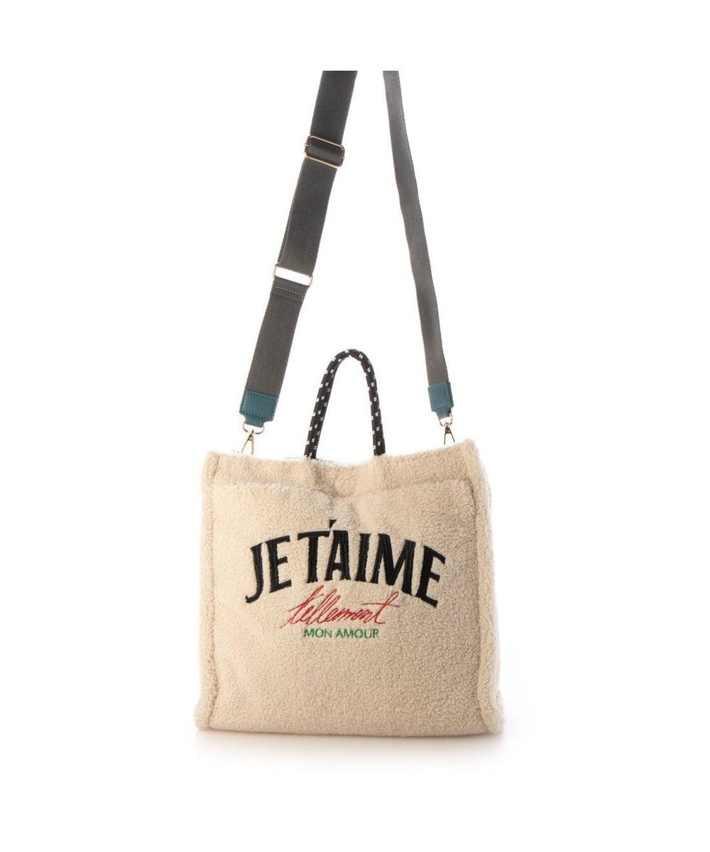 UNBILLION カシュカシュ cachecache / ボア刺繍リバーシブル2wayトート 