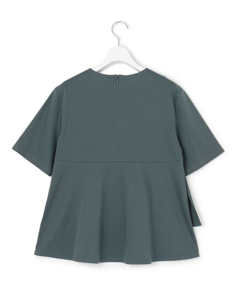 23区 【汗じみ防止/洗える】ランダムフリルジャージー ドッキング カットソー 