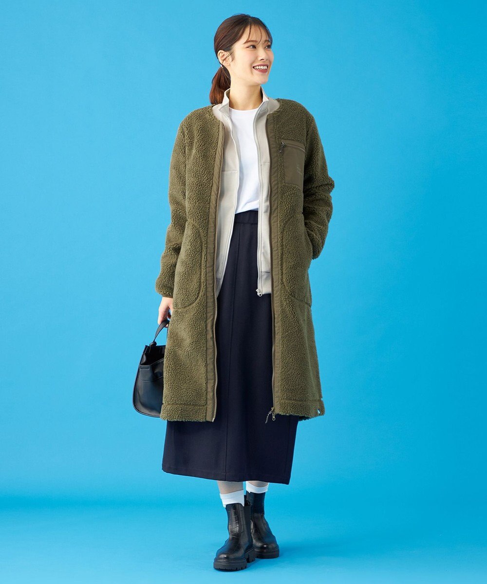 SHARE PARK LADIES 【LADIES】ボアフリースロングカーディガン 