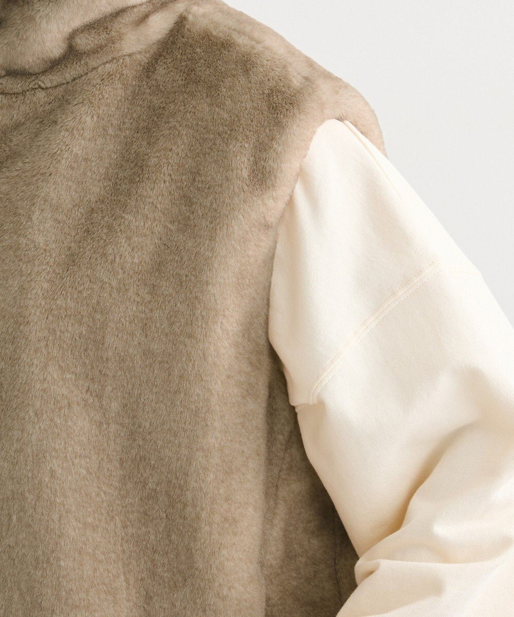 Green Parks スタンドカラーＺＩＰファーベスト 