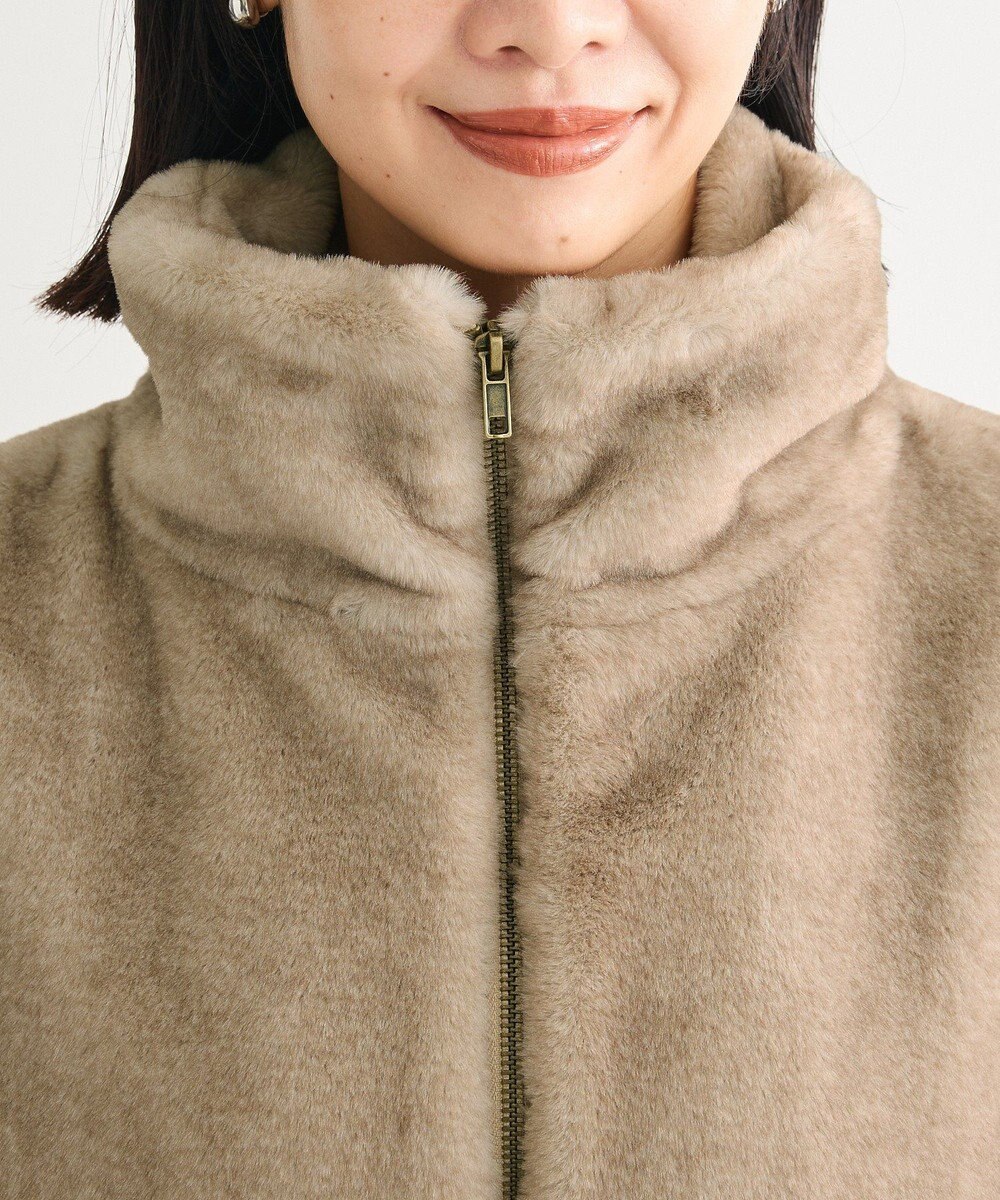 Green Parks スタンドカラーＺＩＰファーベスト 