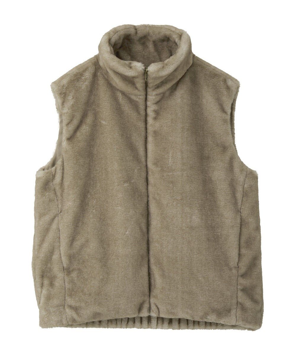 Green Parks スタンドカラーＺＩＰファーベスト 