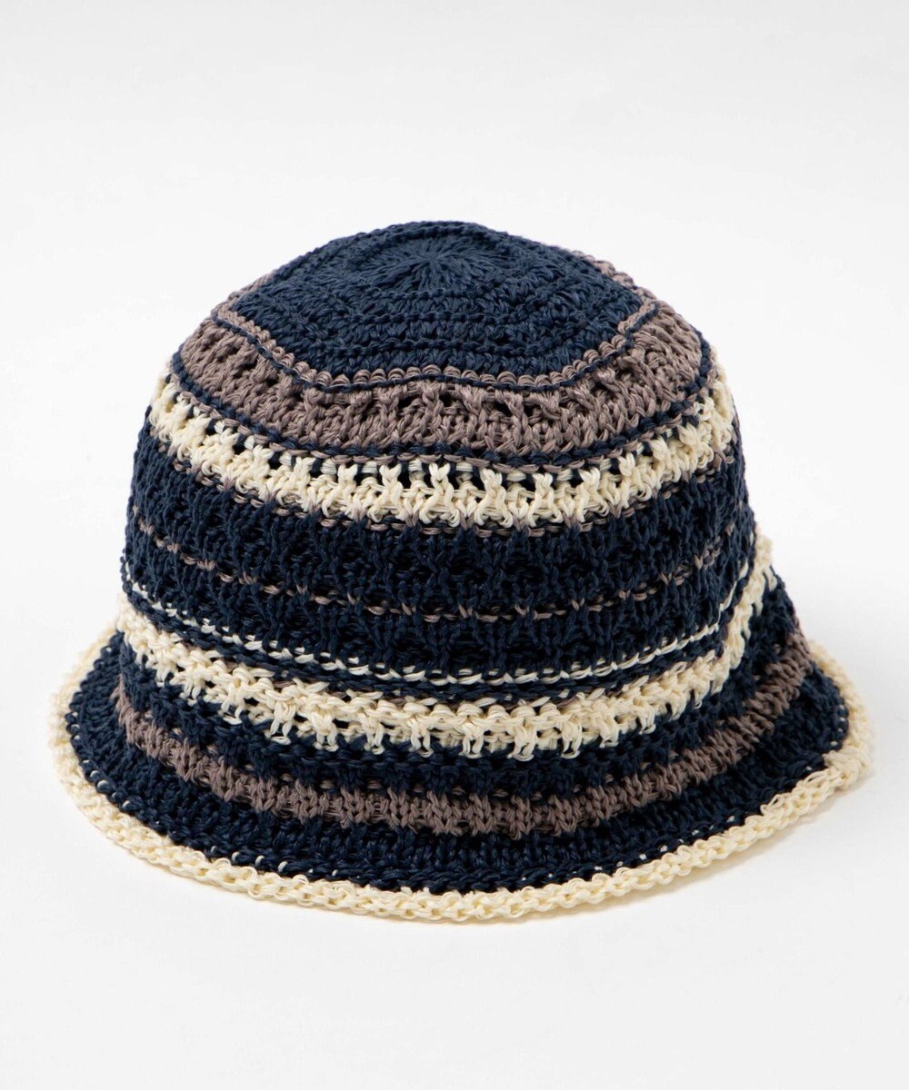 WEGO クロシェ編みボーダーハット 