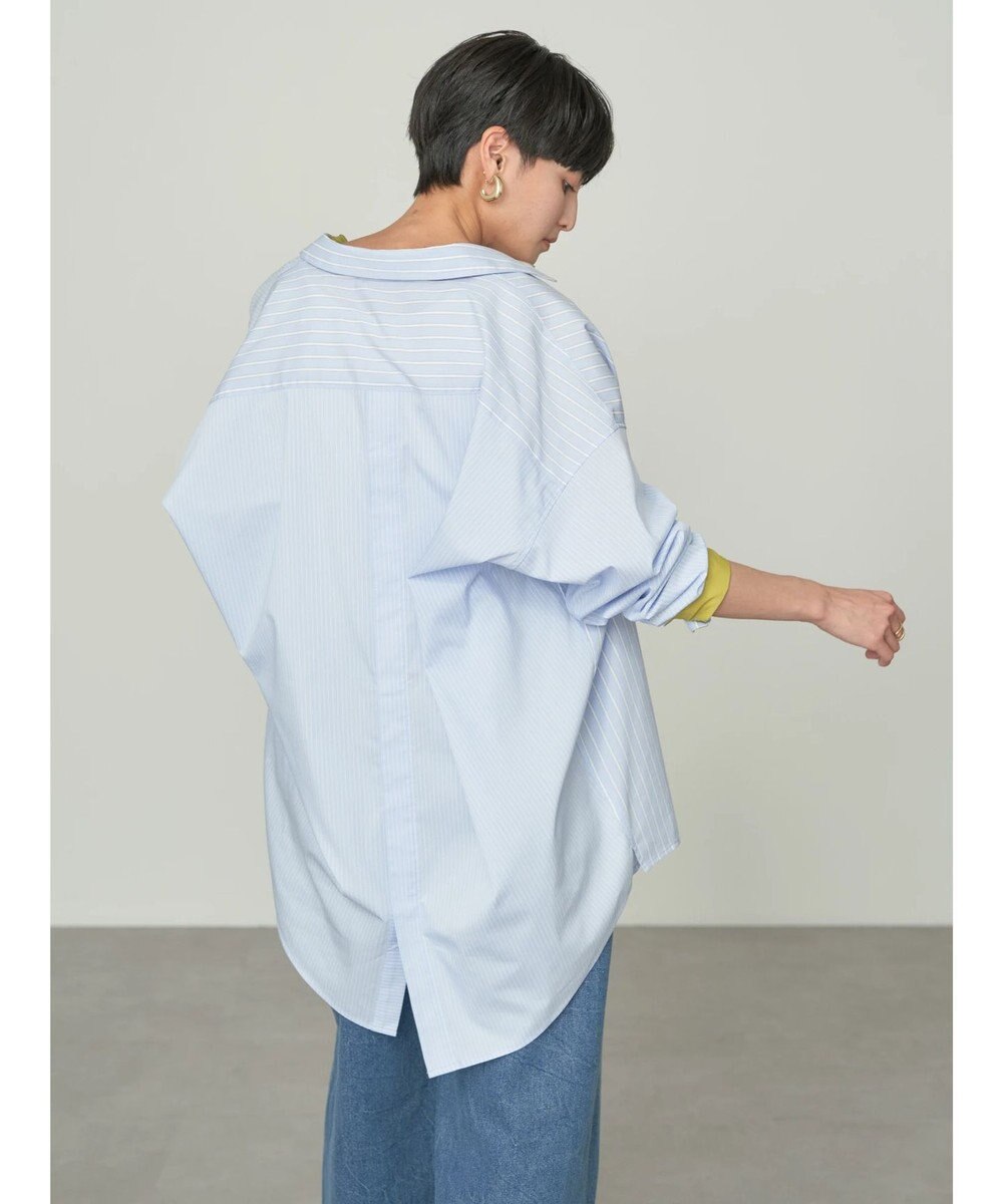 AMERICAN HOLIC イージーケアバックオープンシャツチュニック 