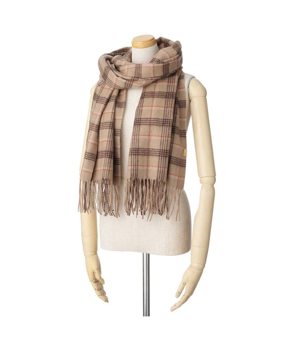 MOONBAT WEB限定【洗える】ミエル (miel) カシミヤ100％ チェックストール 