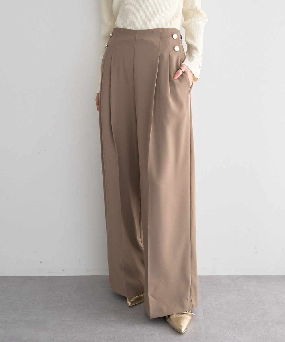 YECCA VECCA 金釦ワイドパンツ 