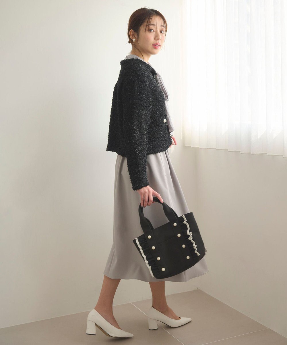 Feroux 【洗える】ミックスヤーンニット ジャケット 