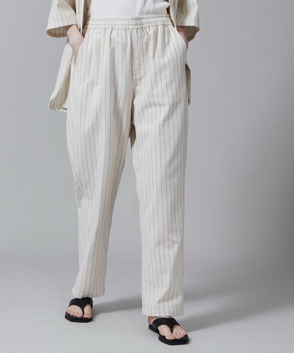 WEGO 【ユニセックス着用アイテム/手洗い可/SETUP可/ウエストゴム】リネンレーヨンイージーパンツ 