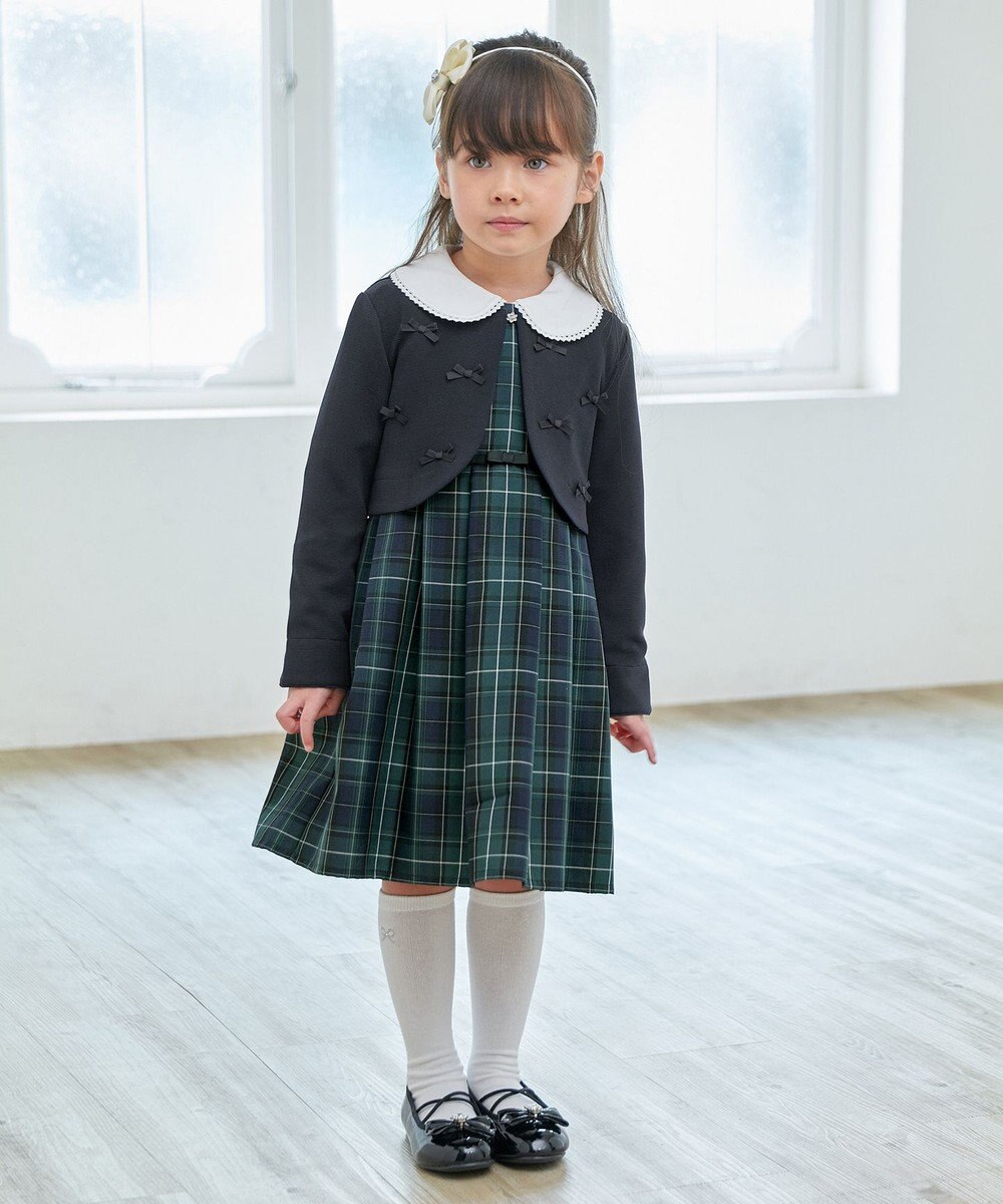 ANY KIDS チェック柄ジャンパースカート 