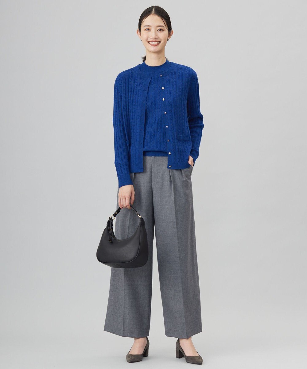 J.PRESS LADIES 【洗える】KNIT BASIC クルーネック カーディガン 