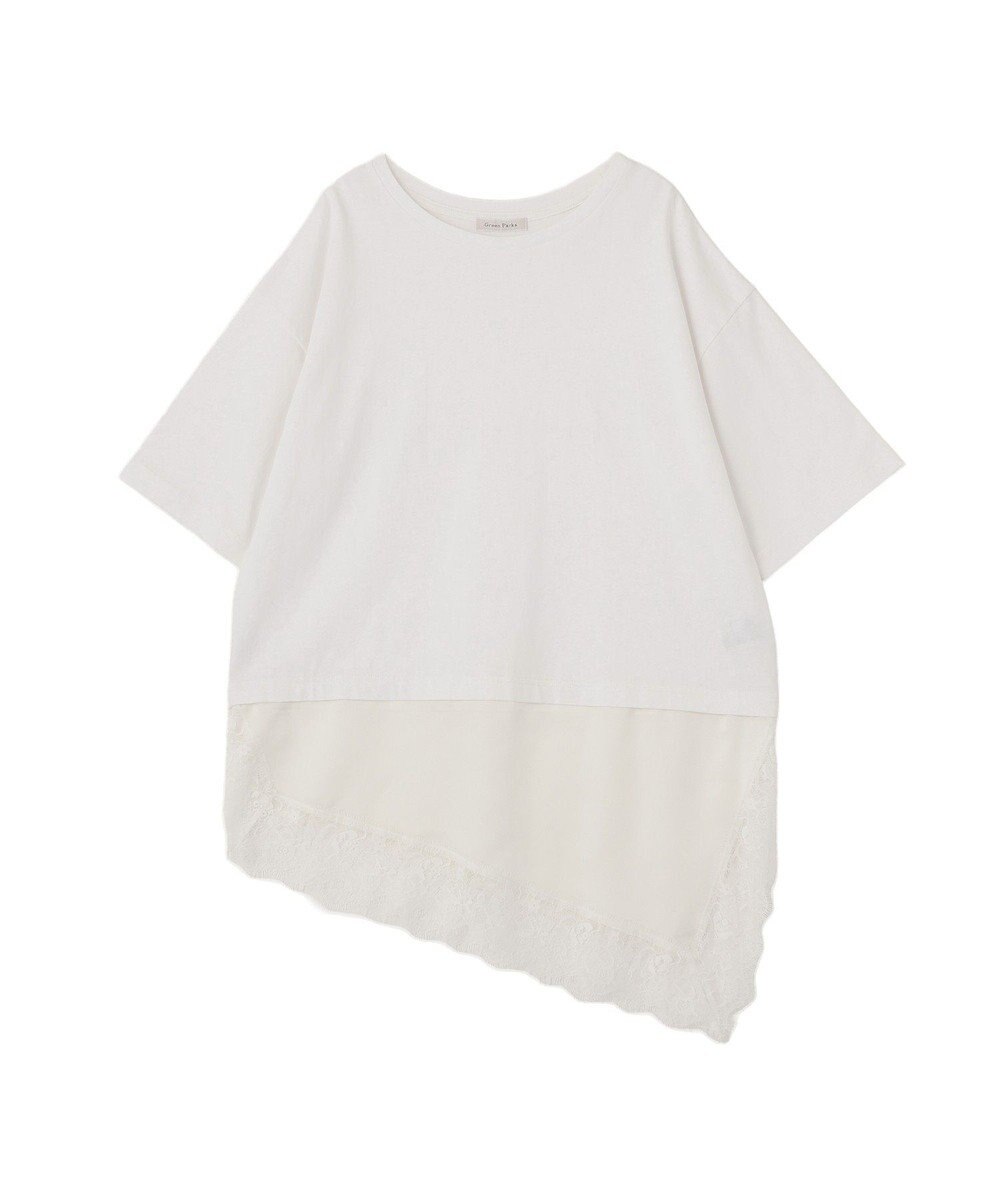 Green Parks レースドッキングＴシャツ 