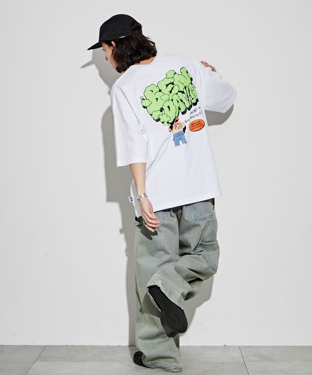 WEGO 【ユニセックス着用ITEM/綿100％/SMLサイズ】別注ベンデイビスプランプロゴT 