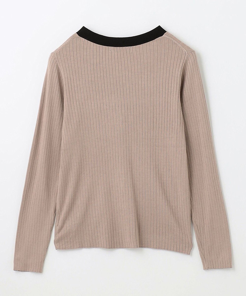 ANY 【洗える】Vネック リブニット 