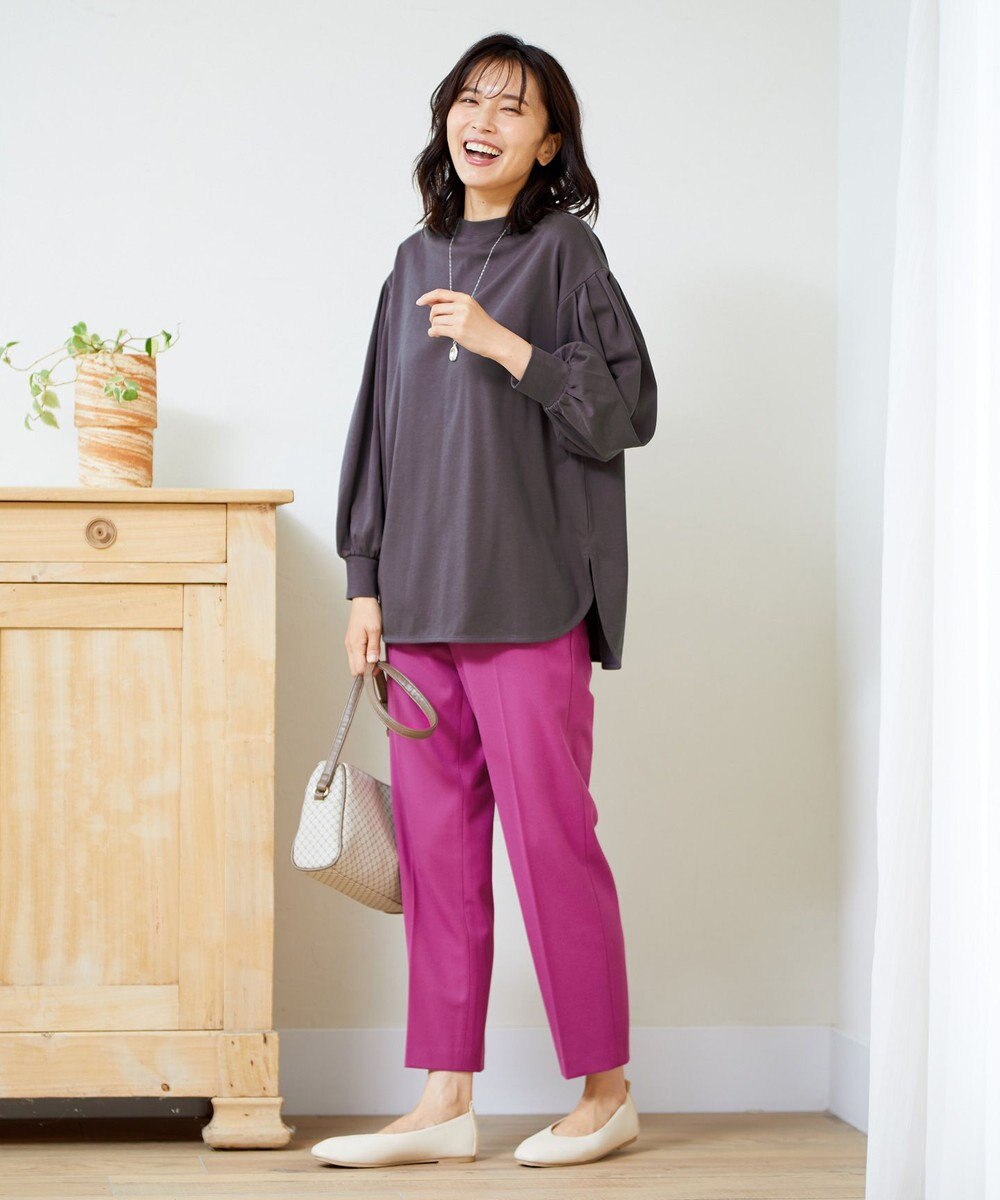 ANY プレミアム モックネック長袖Tシャツ 