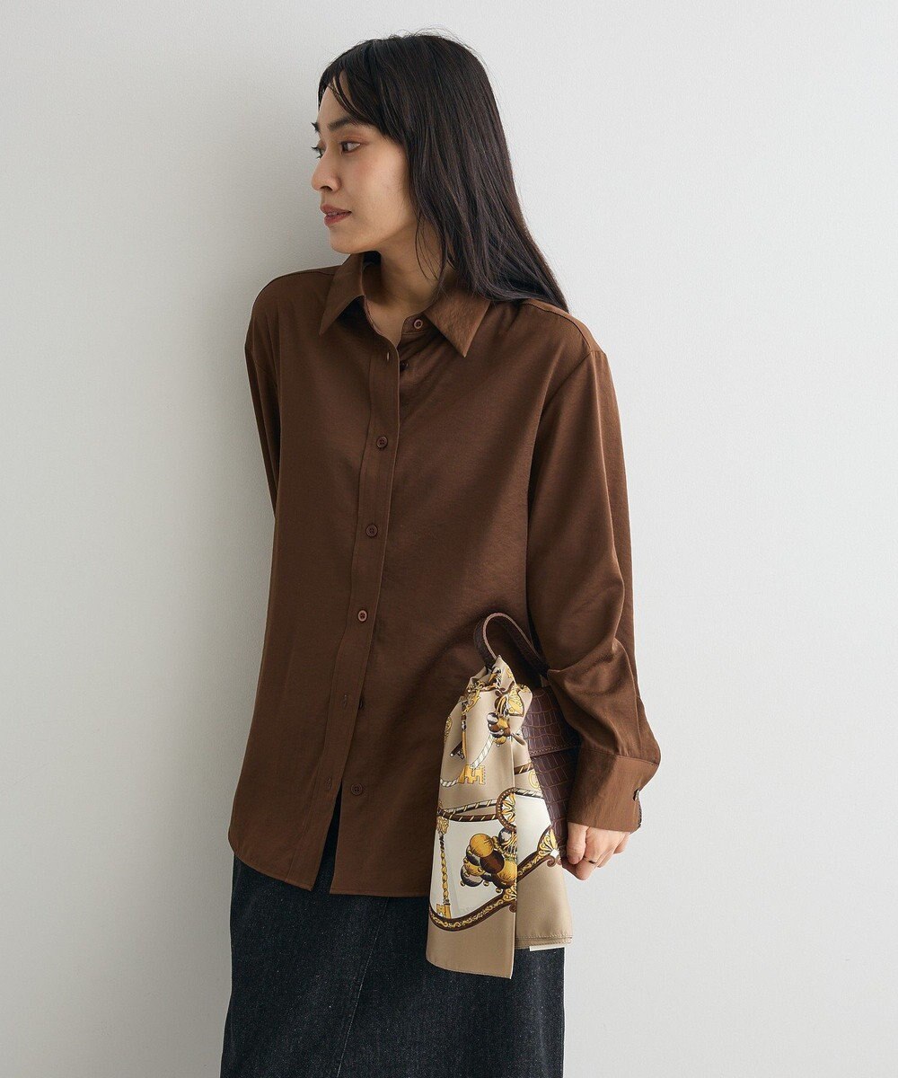 CRAFT STANDARD BOUTIQUE オーバーサイズサテンシャツ 