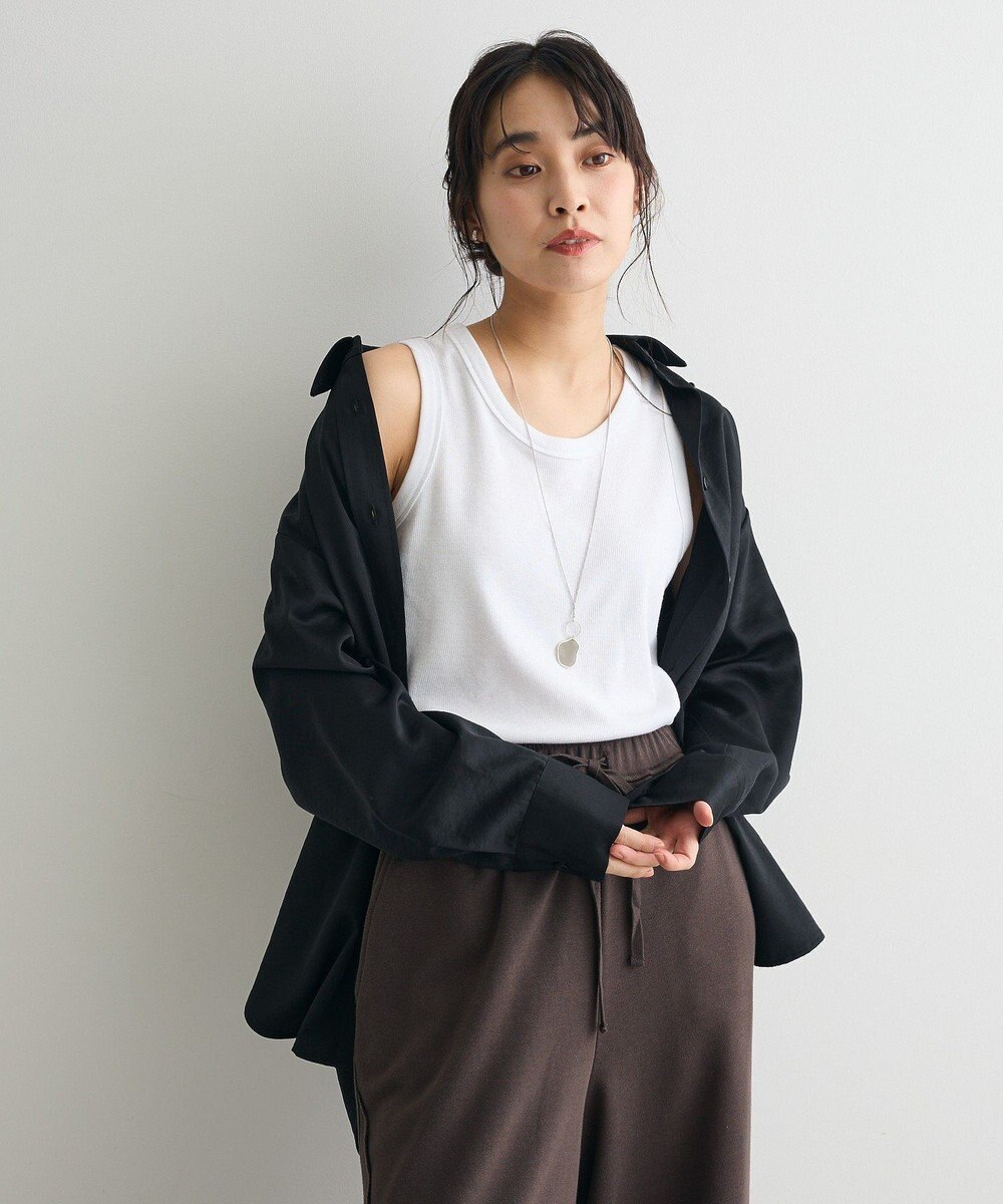 CRAFT STANDARD BOUTIQUE オーバーサイズサテンシャツ 