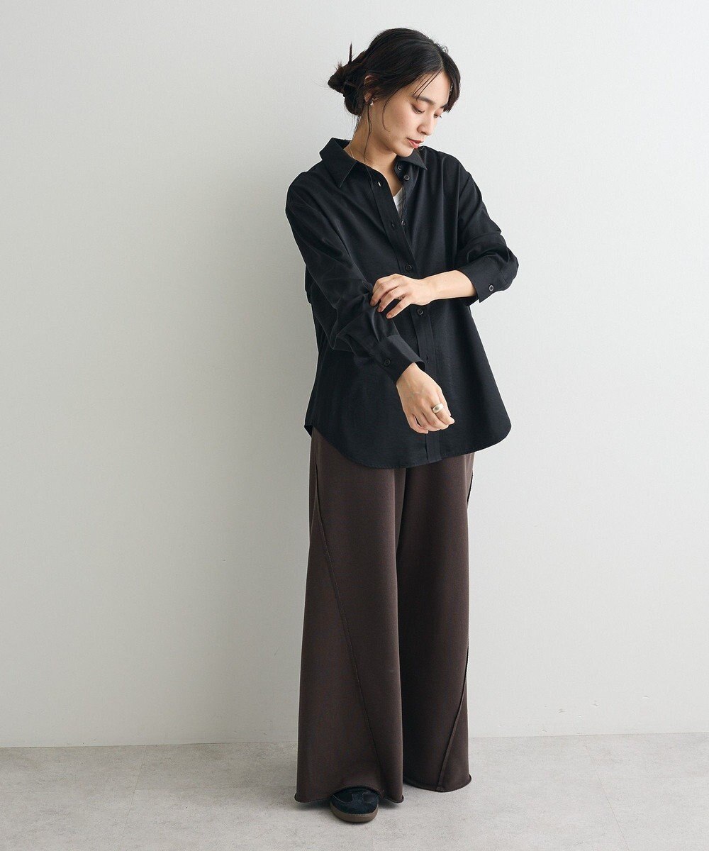 CRAFT STANDARD BOUTIQUE オーバーサイズサテンシャツ 