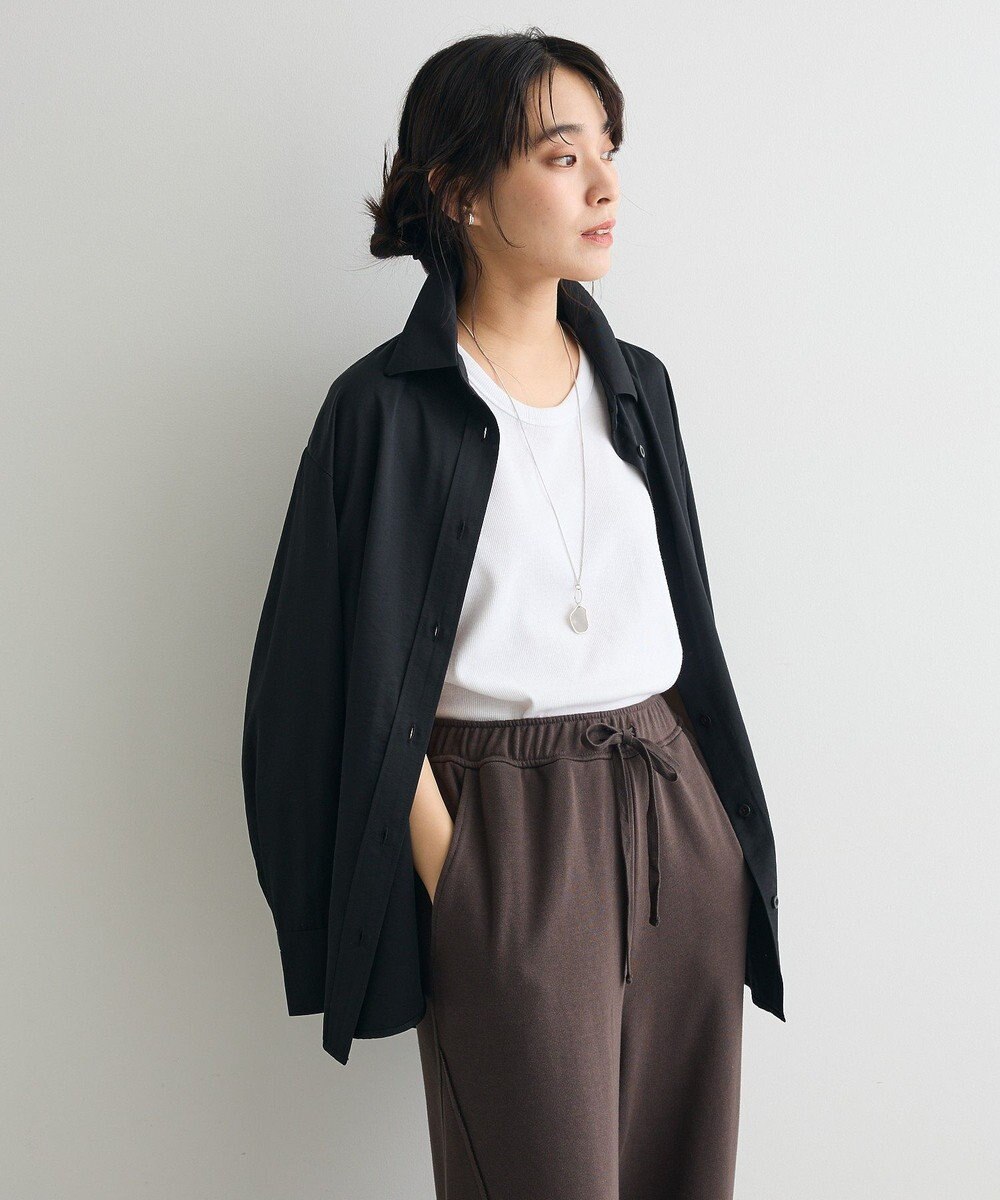 CRAFT STANDARD BOUTIQUE オーバーサイズサテンシャツ 