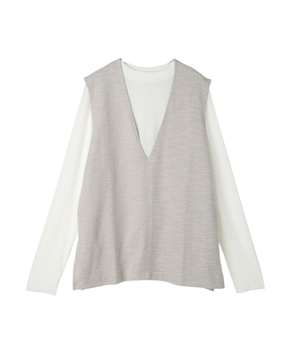 Green Parks ＳＥＴ２点　カットツイードベスト＋プルオーバー 